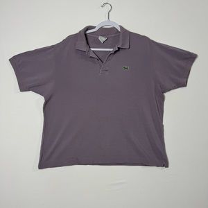 Lacoste Short Sleeve Polo Shirt Plum Purple Men’s Size 6 Large